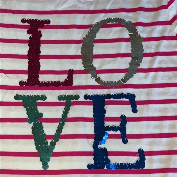 NWT Girl’s ”LOVE” Sequin Long sleeve T shirt 14 - Picture 2 of 8